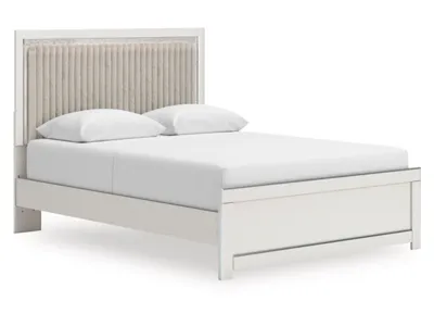 Signature Design by Ashley Zuraleus Queen Upholstered Panel Platform Bed - PCB3381B2