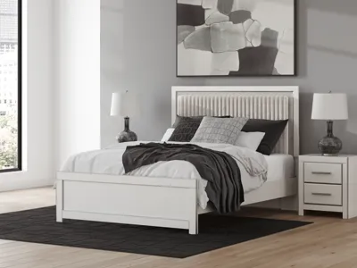 Signature Design by Ashley Zuraleus Queen Upholstered Panel Platform Bed - PCB3381B2