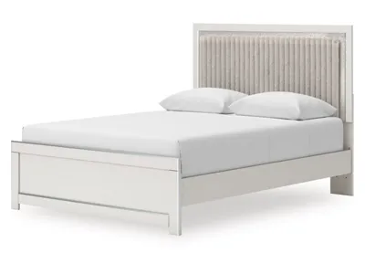 Signature Design by Ashley Zuraleus Queen Upholstered Panel Platform Bed - PCB3381B2