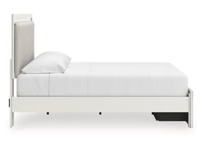 Signature Design by Ashley Zuraleus King Upholstered Panel Platform Storage Bed - PCB3381B9