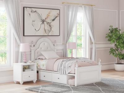 Signature Design by Ashley Kozlani Twin Upholstered Panel Storage Bed - PCB1819B9
