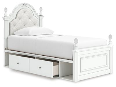 Signature Design by Ashley Kozlani Twin Upholstered Panel Storage Bed - PCB1819B9