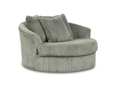 Lindyn Oversized Swivel Accent Chair in Fog - 2110521C