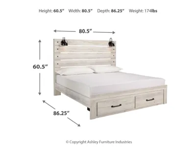 Signature Design by Ashley Cambeck King Panel Bed with 2 Storage Drawers - B192B31
