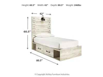 Signature Design by Ashley Cambeck Twin Panel Bed with 4 Storage Drawers - B192B21