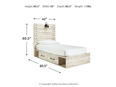 Signature Design by Ashley Cambeck Twin Panel Bed with 2 Storage Drawers - B192B13