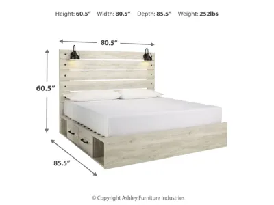 Signature Design by Ashley Cambeck King Panel Bed with 2 Storage Drawers - B192B19