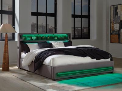 Signature Design by Ashley Finigale King Upholstered Bed with Wireless Audio - PCB2721B21