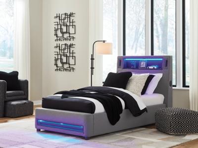 Signature Design by Ashley Finigale Twin Upholstered Bed with Wireless Audio - PCB2721B23