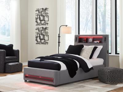 Signature Design by Ashley Finigale Twin Upholstered Bed with Wireless Audio - PCB2721B23