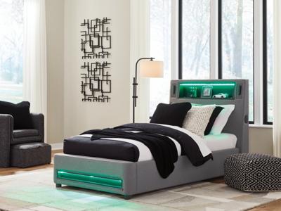 Signature Design by Ashley Finigale Twin Upholstered Bed with Wireless Audio - PCB2721B23