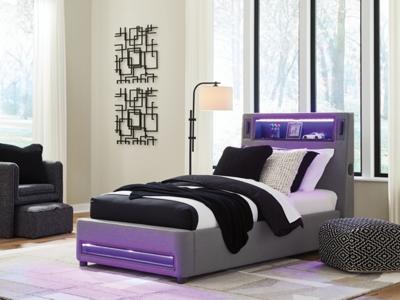 Signature Design by Ashley Finigale Twin Upholstered Bed with Wireless Audio - PCB2721B23