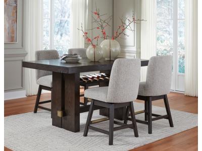 Signature Design by Ashley Burkhaus Counter Height Dining Table and 4 Barstools - D984D5
