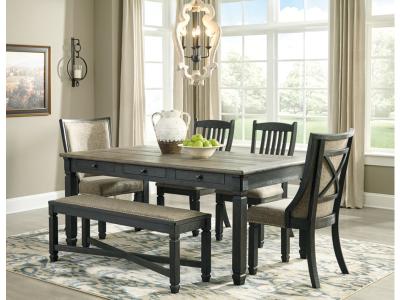 Signature Design by Ashley Tyler Creek Dining Table with 4 Chairs and Bench - D736D6