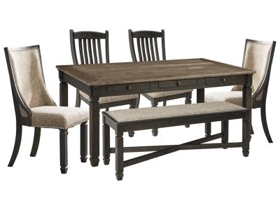 Signature Design by Ashley Tyler Creek Dining Table with 4 Chairs and Bench - D736D6