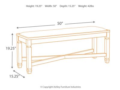 Signature Design by Ashley Tyler Creek Dining Table and 4 Chairs with Bench - D736D11