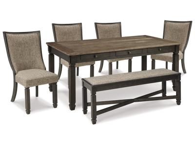Signature Design by Ashley Tyler Creek Dining Table and 4 Chairs with Bench - D736D11