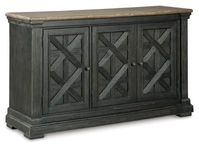 Signature Design by Ashley Tyler Creek Counter Height Dining Table and 4 Barstools with Server - D736D10