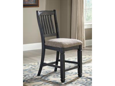 Signature Design by Ashley Tyler Creek Counter Height Table with 4 Barstools, Server and Display Cabinet - D736D13