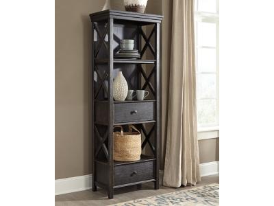 Signature Design by Ashley Tyler Creek Counter Height Table with 4 Barstools, Server and Display Cabinet - D736D13
