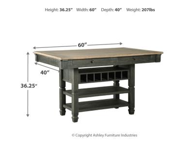 Signature Design by Ashley Tyler Creek Counter Height Dining Table and 2 Barstools - D736D14