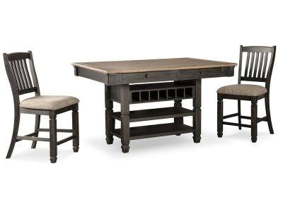 Signature Design by Ashley Tyler Creek Counter Height Dining Table and 2 Barstools - D736D14