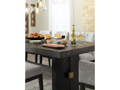 Signature Design by Ashley Burkhaus Dining Table and 4 Chairs - D984D1