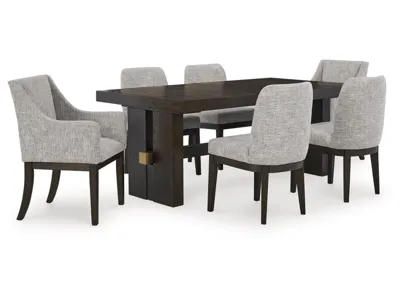 Signature Design by Ashley Burkhaus Dining Table and 6 Chairs - D984D3