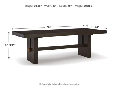 Signature Design by Ashley Burkhaus Dining Table and 6 Chairs - D984D3