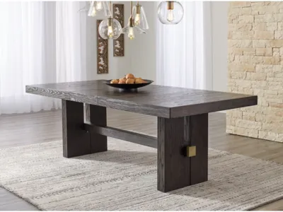 Signature Design by Ashley Burkhaus Dining Table and 6 Chairs - D984D3