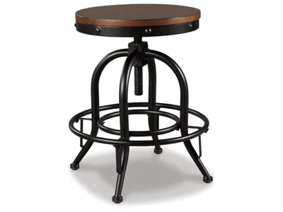 Signature Design by Ashley Valebeck Counter Height Dining Table, 6 Barstools and Server - D546D32