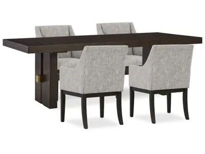 Signature Design by Ashley Burkhaus Dining Table and 4 Chairs - D984D10