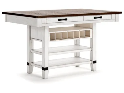 Signature Design by Ashley Valebeck Counter Height Dining Table and 6 Barstools - D546D33