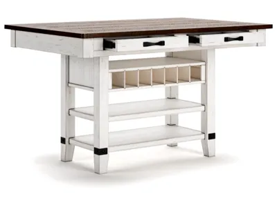 Signature Design by Ashley Valebeck Counter Height Dining Table and 6 Barstools - D546D33