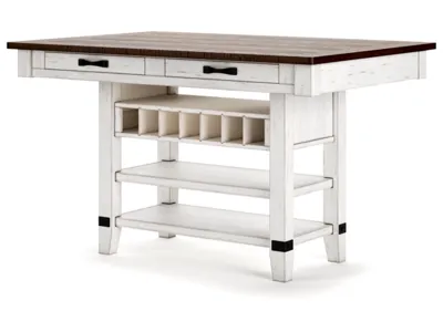 Signature Design by Ashley Valebeck Counter Height Dining Table and 6 Barstools - D546D33