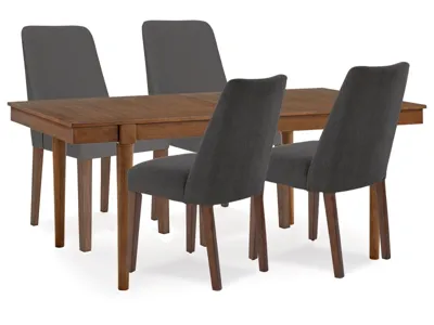 Signature Design by Ashley Lyncott Extension Dining Table and 4 Chairs - D615D25