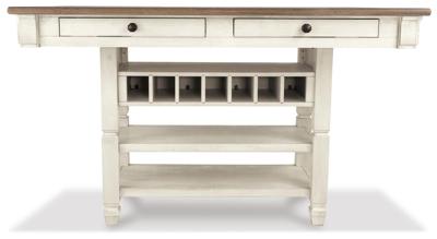 Signature Design by Ashley Bolanburg Counter Height Dining Table and 4 Barstools - D647D41