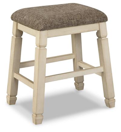 Signature Design by Ashley Bolanburg Counter Height Dining Table and 4 Barstools - D647D41