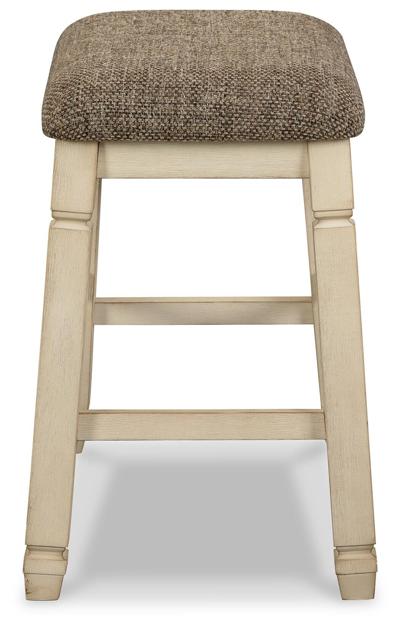 Signature Design by Ashley Bolanburg Counter Height Dining Table and 4 Barstools - D647D41