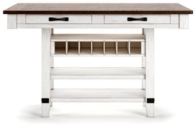 Signature Design by Ashley Valebeck Counter Height Dining Table and 6 Barstools - D546D36