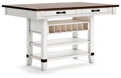 Signature Design by Ashley Valebeck Counter Height Dining Table and 6 Barstools - D546D36
