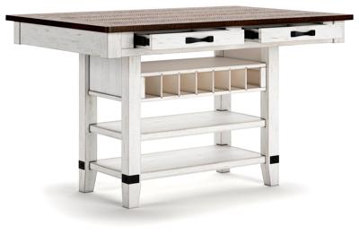 Signature Design by Ashley Valebeck Counter Height Dining Table and 6 Barstools - D546D36