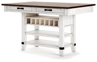 Signature Design by Ashley Valebeck Counter Height Dining Table and 6 Barstools - D546D36