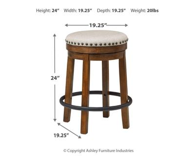 Signature Design by Ashley Valebeck Counter Height Dining Table and 6 Barstools - D546D36