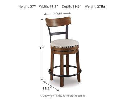 Signature Design by Ashley Valebeck Counter Height Dining Table and 6 Barstools - D546D36