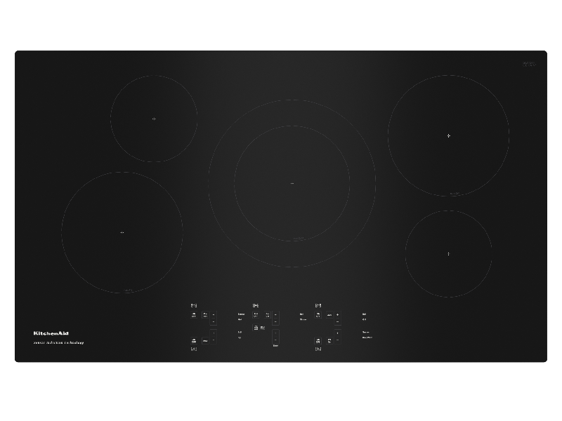 36" Kitchenaid Electric Induction Cooktop With 5 Burners - KCIG556JBL