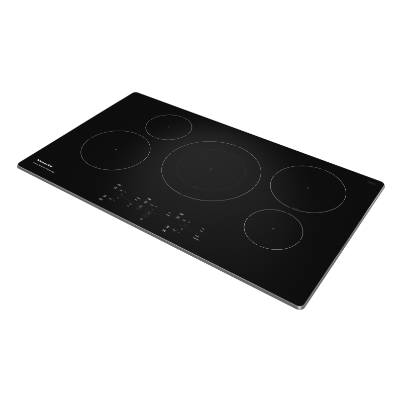 36" KitchenAid Electric Induction Cooktop with 5 Burners - KCIG556JSS
