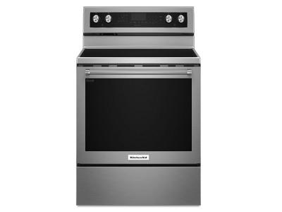 30" KitchenAid 6.4 Cu. Ft. 5-Element Electric Convection Range - YKFEG500ESS