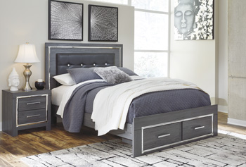 Ashley Furniture Lodanna Queen Storage Footboard B214-54S Gray