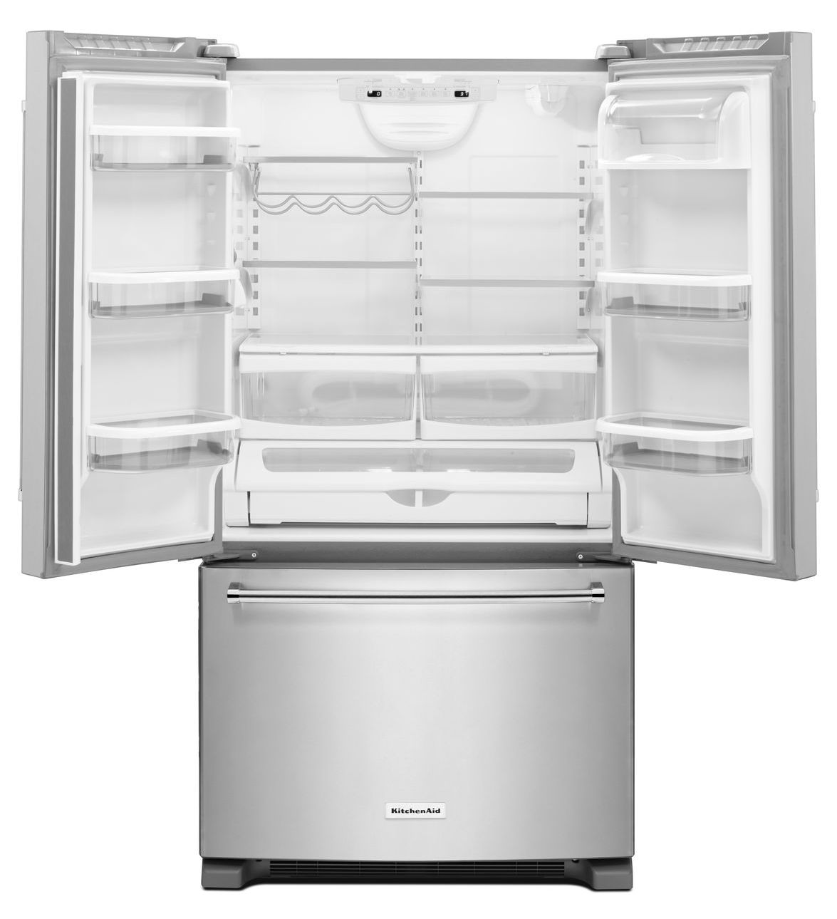 36" KitchenAid 20 Cu. Ft. Width Counter-Depth French Door Refrigerator with Interior Dispense - KRFC300ESS
